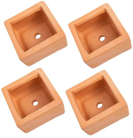 Happyyami 4piezas Macetas De Cerámica De Terracota Macetas De Barro para Plantas para Cactus para Suculentas para Flores