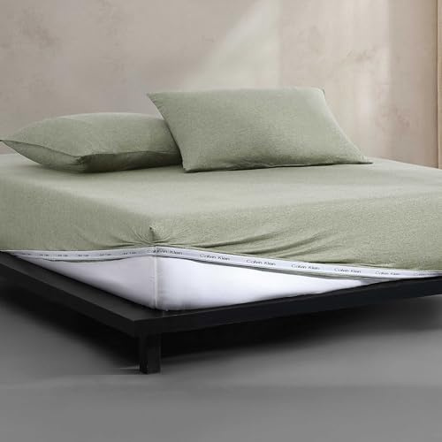 Calvin Klein - Juego de sábanas de tamaño Individual, sábanas Frescas y a Medida con una Mezcla de algodón naturalmente Suave y Ligera al Tacto - Sábanas con Funda de Almohada y sábana Bajera a Juego