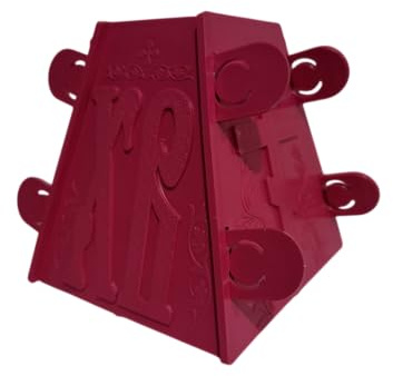 Euromix Molde para pastel de Pascua de requesón (altura 10 cm) para 0,350-0,500 kg Pasotshniza de plástico (rosa)