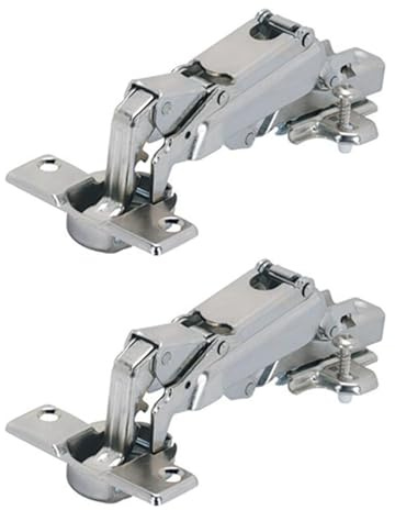 Hettich Intermat 4 Top 2 Weitwinkelfederscharniere, vernickelt, 35 mm | Öffnungswinkel 165°, für aufliegende Türen, Artikelnummer 9313