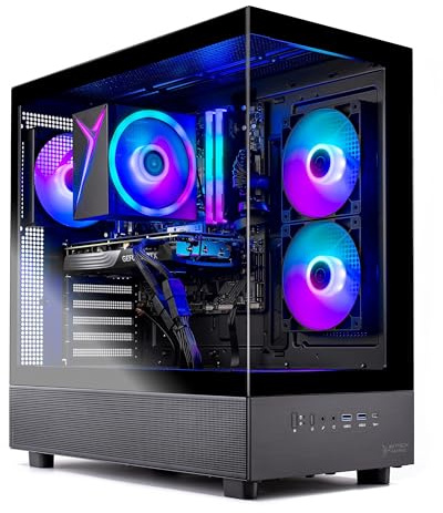 Skytech Gaming Azure 3 Gaming PC, Intel i5 14400F 2.5GHz, NVIDIA RTX 5050 8GB, 1TB NVMe SSD, 16GB DDR5 RAM 6000, 650W Gold PSU, Wi-Fi, Win 11, Desktop