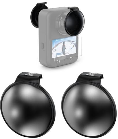 NEEWER ND Filter Set Compatible with DJI Osmo 360 Only, ND32 (5 Stops) Snap On Multicoated Optical Glass Neutral Density Lens Filter Action Camera Accessories with Screen Protector, 2 Pack