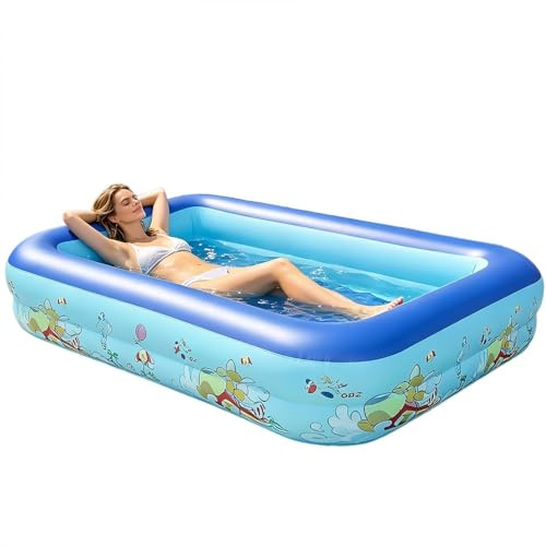 Piscine Gonfiabili per Adulti - Animale Marino Rettangolare Sovradimensionato con Spessore Rinforzato | Piscine Gonfiabili | per Festa Acquatica Estiva in Spazi Interni ed Esterni come Giardino Cortil