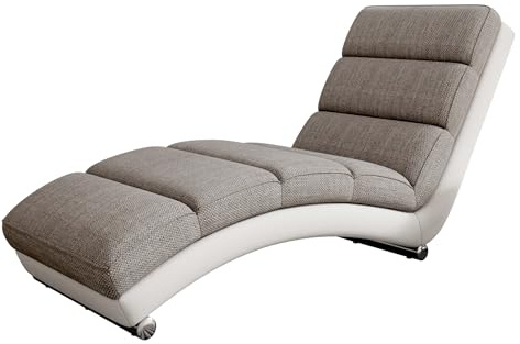 Mirjan24 Relaxliege Holiday Loungesessel Liegesessel Polstersessel Farbauswahl Relaxsessel Modern Wohnmöbel (Soft 017 + Lawa 05)