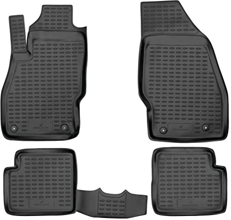 WALSER XTR Gummi Fussmatten Auto für Opel Corsa E 2014-2019, 100% passgenaue Auto Fußmatten, robuste Universal Fußmatte Auto, Gummimatten Auto, Auto Fussmatten Gummi, Auto Gummimatten