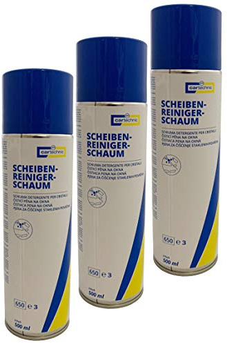 6x cartechnic Scheibenreiniger-schaum 500ml, Auto Scheibenreiniger, Aktivschaum, Glasreiniger, Reinigungsspray für KFZ