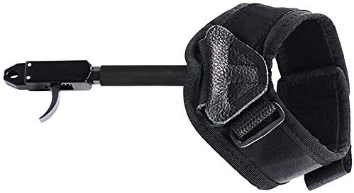 Namvo tir à l'arc Poignet libération Arc composé Aide à la libération Boucle réglable Sangle tir à l'arc caplier tir déclencheur Accessoires Noir