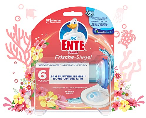 WC-Ente Set de iniciación de sellado de frescura (incluye 1 recambio), limpiador de inodoro sin cesta