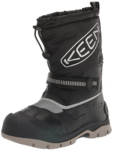 KEEN Unisex Kinder Snow Troll Waterproof Schneestiefel Winterstiefel, Black Silver, 30 EU