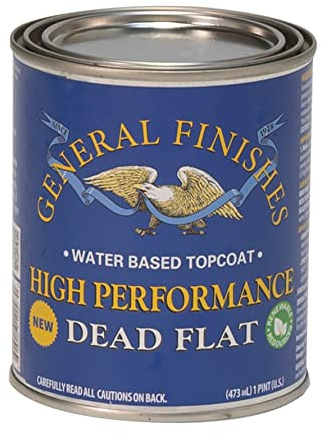 General Finishes Hochleistungs-Decklack auf Wasserbasis, 1 Pint, flach
