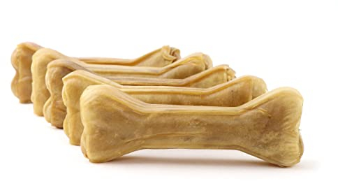 DOGBOSS 100% Natur Kauknochen 100% Hirschhaut oder 100% Pferdehaut in verschiedenen Größen (5er 100% Hirschhaut in 12 cm)