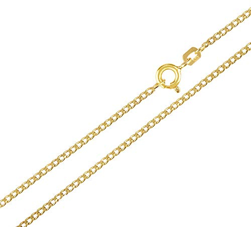 Generisch Echtgold 8 kt 333 Gold Goldkette Panzerkette Halskette Kette Collier Schmuck verschiedene Breiten und Längen (50.00, Breite 1,6 mm)