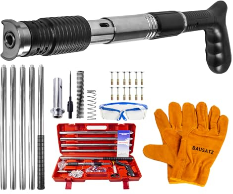 BAUSATZ Beton Nagelpistole Zement Nagelpistole Ramset Beton Nagelpistole Akku Dach Nagelpistole Luft Nagelpistole Manuelle Stahl Nägel Pistole Werkzeuge Mit 20 Nagelpistole Nägel Schwarz