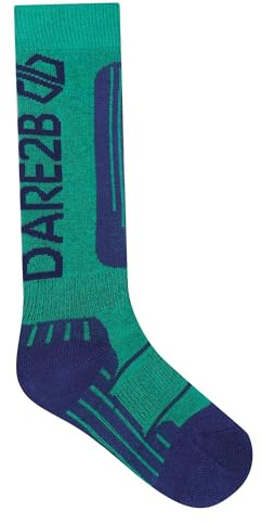 Dare 2b Childrens/Kids Performance Ski Socks (9 UK Child-11 UK Child) (Vivid Green/Moonlight Denim)