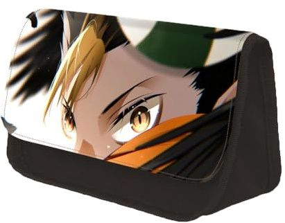 Haikyu Astuccio per matite Shoyo Hinata Anime Tobio Kageyama, grande capacità, astuccio per penne e articoli di cancelleria per studenti, Yu Nishinoya, 22*7.5*13CM