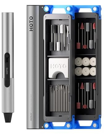 HOTO SNAPBLOQ™ R-A04 Mini Cordless Rotary Tool Kit, Coreless Motor, 22000 RPM Variable Speed, Powerful Engraving Pen, 38 Accessories for 3D Printer Sanding, Polishing, Drilling, Carving DIY Crafts