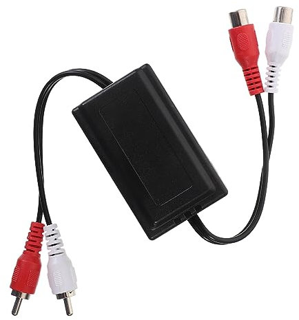 OSALADI Erdungsschleifen-geräuschisolator Auto Audio Filter Rauschunterdrückung Verstärker Entstörer Kompatibel Für Verschiedene Modelle Einfache Installation Langlebiges Kunststoff