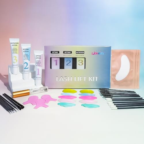 Libeauty Lifting Pestañas, 10ml Kit Lifting de Pestañas, Laminado de Cejas Kit Profesional, Diseño Tubular, Control Preciso de la Cantidad de Emulsión, Fácil De Almacenar, Kit de Laminación de Cejas