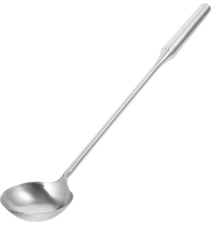 KICHOUSE Cucharón De Acero Inoxidable Mango Largo y Tamaño Pequeño, Cuchara Para Sopa y Agua, Resistente Oxidación, Apta Para Cocinas Profesionales y Comedores, Utensilio De Cocina Práctico De