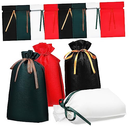 VALICLUD 12stücke Pack Stoff-geschenkbeutel Mit Kordelzug Wiederverwendbare Geschenktaschen Für Party Hochzeit Geburtstag Weihnachten Aufbewahrungsbeutel Für Geschenke