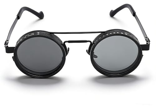 SUNGOOYUE Tönungswechsel Sonnenbrille 9 Stufen ND2-400 Polarisiert Rund Sport Sonnenbrille für Radfahren Wandern Angeln Autofahren Outdoor Schutzbrille