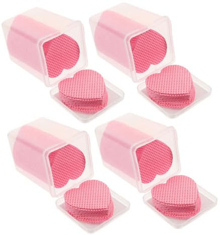 GANAZONO 4 Boxes Heart-shaped Nail Glue Remover Pads Cotton Cleaning Wipes for Manicure and Salon Use Gentle and Efficient Nail Glue Cleaner Pads for Sensitive Skin