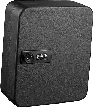 Caja de seguridad para armario de llaves que ahorra espacio para hoteles y pared, color blanco, 36 ganchos, organizador de llaves de seguridad para el hogar y la oficina, solución de almacenamiento de