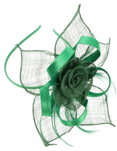Healeved Mesh -fascinator Kvinnlig Huvudbonad Grönt Klaff Brudhuvudbonad Huvudstycke För Bruden Fascinatorhatt Håraccessoarer För Bruden Green