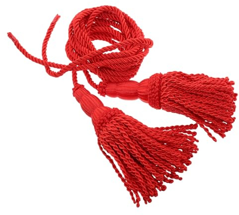 MUELODSIC Rote Handgeflochtene Quastenkordeln aus Polyester für Horn und Signalhörner Elegante Vielseitige Verwendung bei Bands und Aufführungen