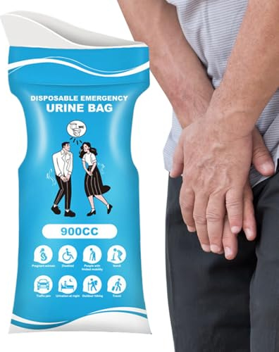 Reise-Urinbeutel Hygienische Toilettenlösung | 900ml Tragbare Reise Urinal- und Kotzbeutel für Erbrochenes, Stuhl, Camping, Patienten, Schwangere, Kinder, Wandern, ,