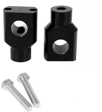 Lyftstyrningsförhöjare 2X Motorcykel 7/8 1 Styrestagsklämma Aluminium För Custom Springer Bobber Chopper 22mm 25mm Styre Svart/Krom