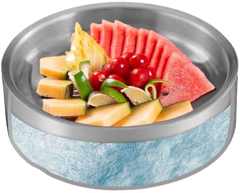 refrigerante per salse, per mantenere i da portata al freddo, insalatiera in acciaio , da portata all'aperto, ciotole per ghiaccio per insalata, salsa, cibo, vassoi per feste