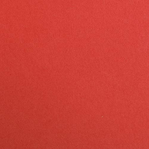 Clairefontaine 97456C Packung mit 25 Bögen Zeichenpapier Maya Premium, DIN A4, 21 x 29.7 cm, 300g, 1 Pack, Mohnrot