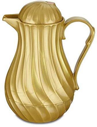 ROTPUNTK Isolierkanne 450 Lisa 1,0 l | Zweifunktions-Drehverschluss | BPA Frei- gesundes Trinken | Made in Germany | Warm + Kalthaltung | golden sepp