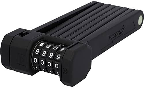 Fischer PROTEC FN110 Cadenas pliable à combinaison avec 4 rouleaux pour 10 000 combinaisons Noir 110 cm
