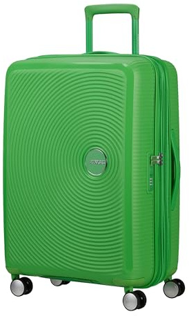 American Tourister Soundbox - Valise Moyenne Rigide, 67 cm - Trolley à 4 Roues, Serrure TSA, Extensible & Légère, 71.5/81L, (Grass Green)