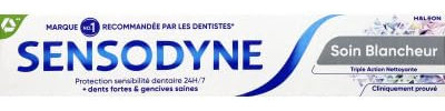 Sensodyne Dentifrice soin blancheur triple action - Le tube de 75mL