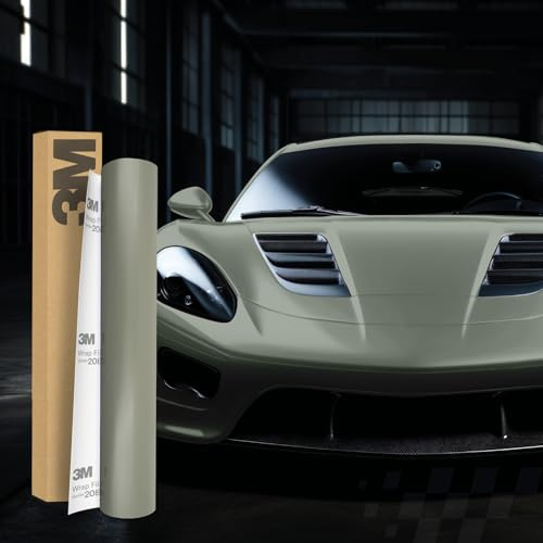 3M 2080 Car Wrapping Folie Selbstklebende Autofolie für Auto Motorrad Boot 3D Lackschutzfolie mit Luftkanälen zum Folieren (S49 Satin Sandstone, 50 x 152cm)