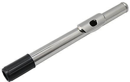 BQLZR 22.6cm Length 2cm Diameter Flute Head Joint Headjoint Mouthpiece Replacement Woodwind Instrument Accessories Silver Metal