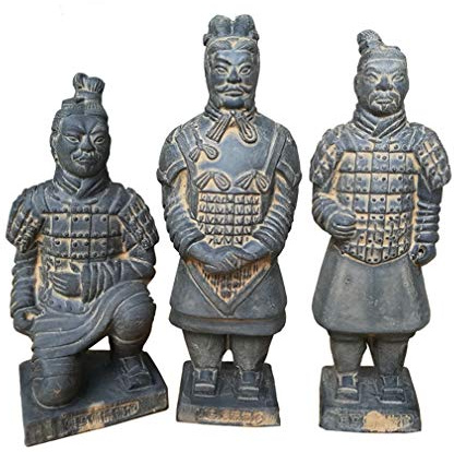 Romancemit Terracotta Warriors statyer, Kina Qin-dynastin Terra Cotta Warriors skulptur hem display bord display