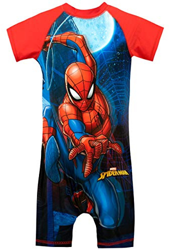 Marvel - Maillot de Bain - Spiderman - Garçon - Rouge - 2-3 Ans