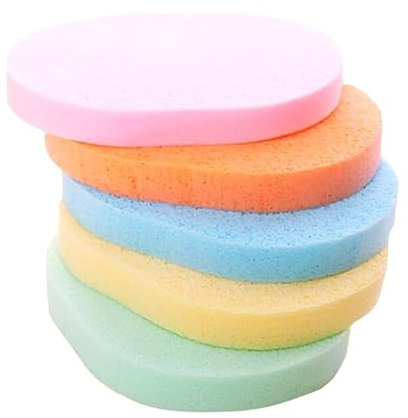 Lurrose Lot De 50 Éponges Nettoyantes Visage Naturelles En Charbon De Bambou 4.13X3.15X0.24 Pouces Pour Exfoliation Douce Contrôle De L'Huile Nettoyage Profond Et Réduction Des Pores