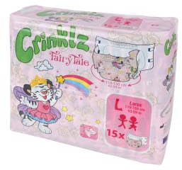 Crinklz Windeln FairyTale mit Folie - Gr??e L - 15 St?ck