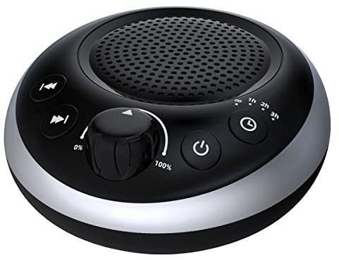 Rechargeable Portable Brown Noise Machine 2000mAH Large Battery Sound White Noise Machine 30 Soothing Sounds for Baby Kids Adults Sleep Machine Auto-Off Timer for Travel Camping and Home