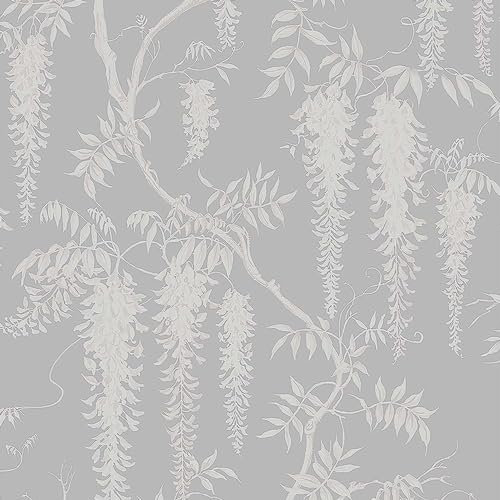 NEXT WISTERIA TRAILS Grau Vliestapete 10mx52cm | | Einfach anzubringen und zu Entfernen 1005 x 52