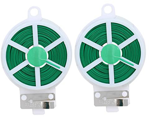 Angoily 2piezas De Jardinería Recubiertas De Plástico Alambre De Hierro Resistente Flexible y Fácil De Doblar