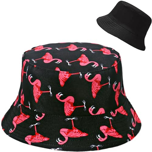 Malaxlx Damen Fischerhut Bucket Hat Anglerhut Sonnenhut Reversibel Fischerhüte Sommerhut Faltbarer Strandhut Draussenhut