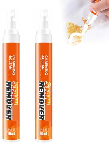 Quitamanchas Portátil para Ropa, Quitamanchas en Bolígrafo para Ropa, Quitamanchas en Bolígrafo, Quitamanchas en Bolígrafo y Limpiador de Manchas, Apto para Todo Tipo de Tejidos (2pcs)