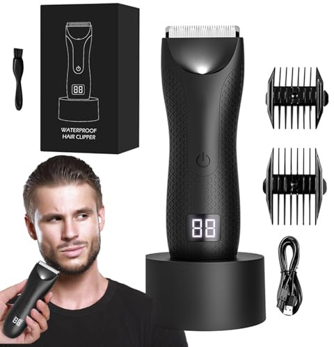 Tagliacapelli Per Il Corpo Maschile Il Rasoio Elettrico Con LED | Rasoio Per Peli Corporei Impermeabile Per Uomo E Donna Routine Mattutina Pre-Allenamento Viaggio Vacanza Fitness