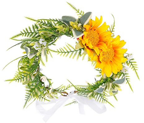 Baluue Realistisches Sonnenblumen-stirnband Blumenkranz Modisches Hochzeitshaarband Für Brautjungfern
